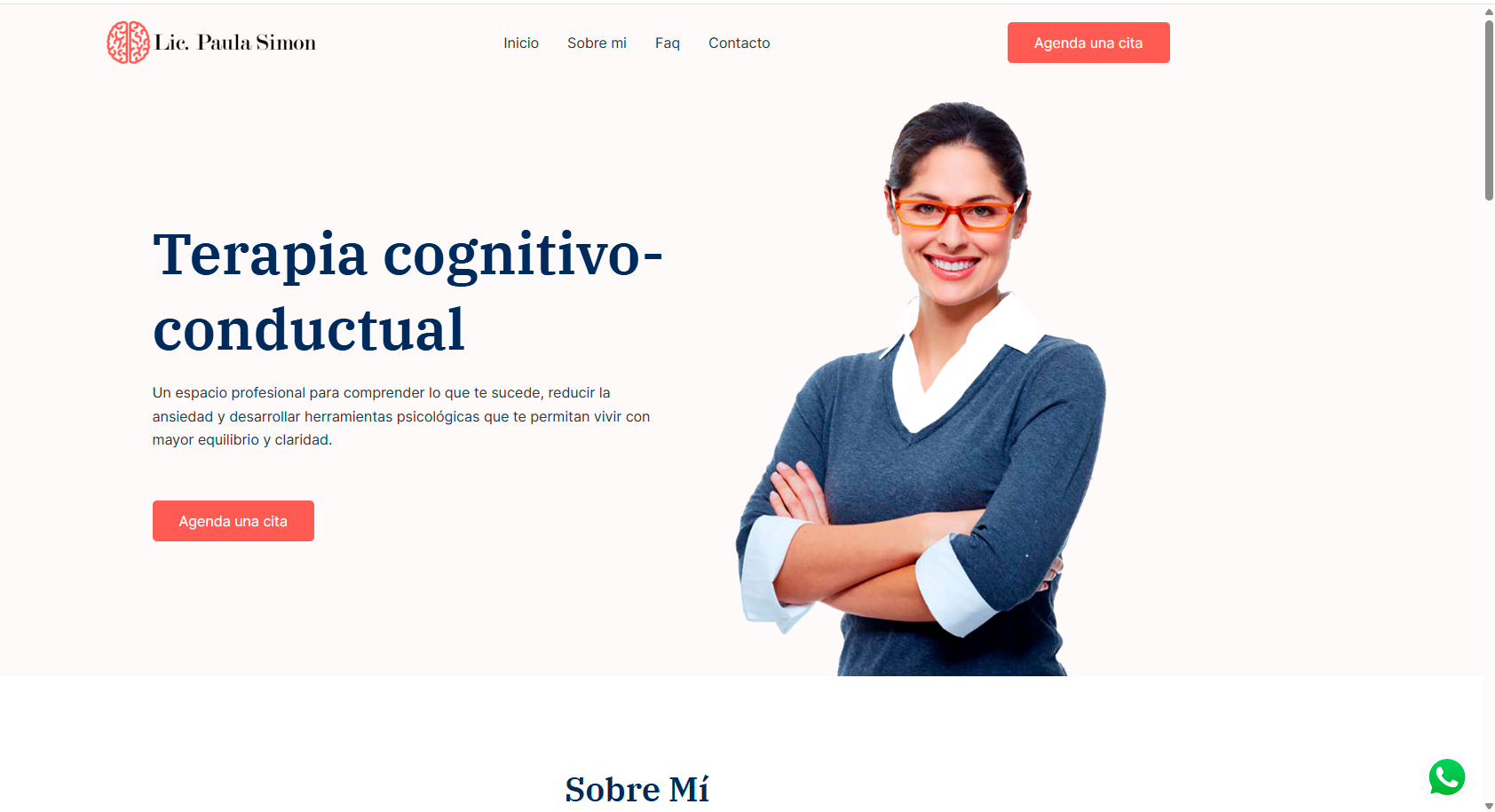 Landing Psicología Cognitivo Conductual
